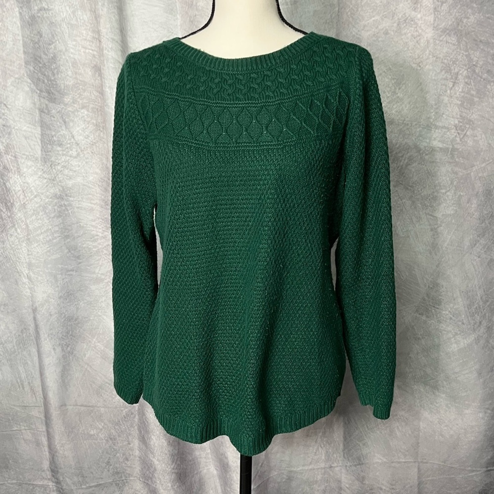 Croft & Barrow Elegant Green Women's Sweater - MED